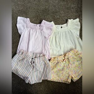 Carter's Pastel Striped/Floral Mix and Match Baby Outfits